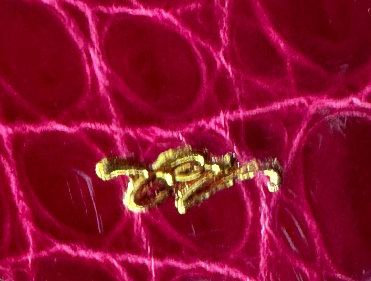 American Alligator Bordeaux CrocoVera Earrings