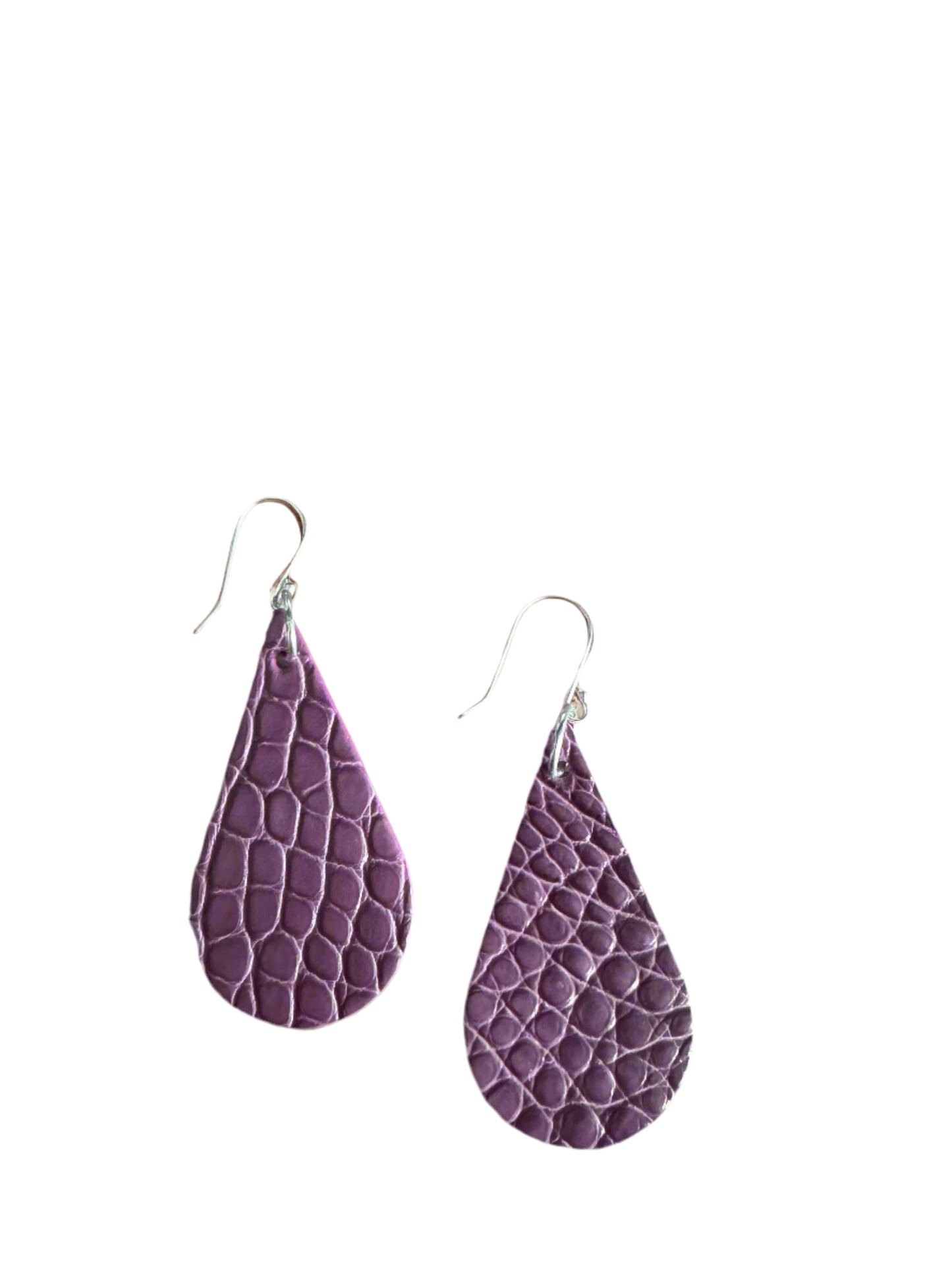 American Alligator Amethyst CrocoVera Earrings