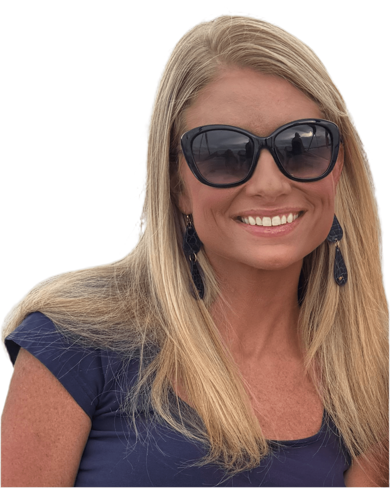 American Alligator Blue Sapphire CrocoVera Earrings ~ the Monicas - CrocoVera